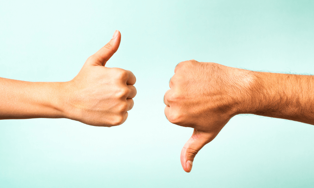 thumbs up thumbs down small business reviews